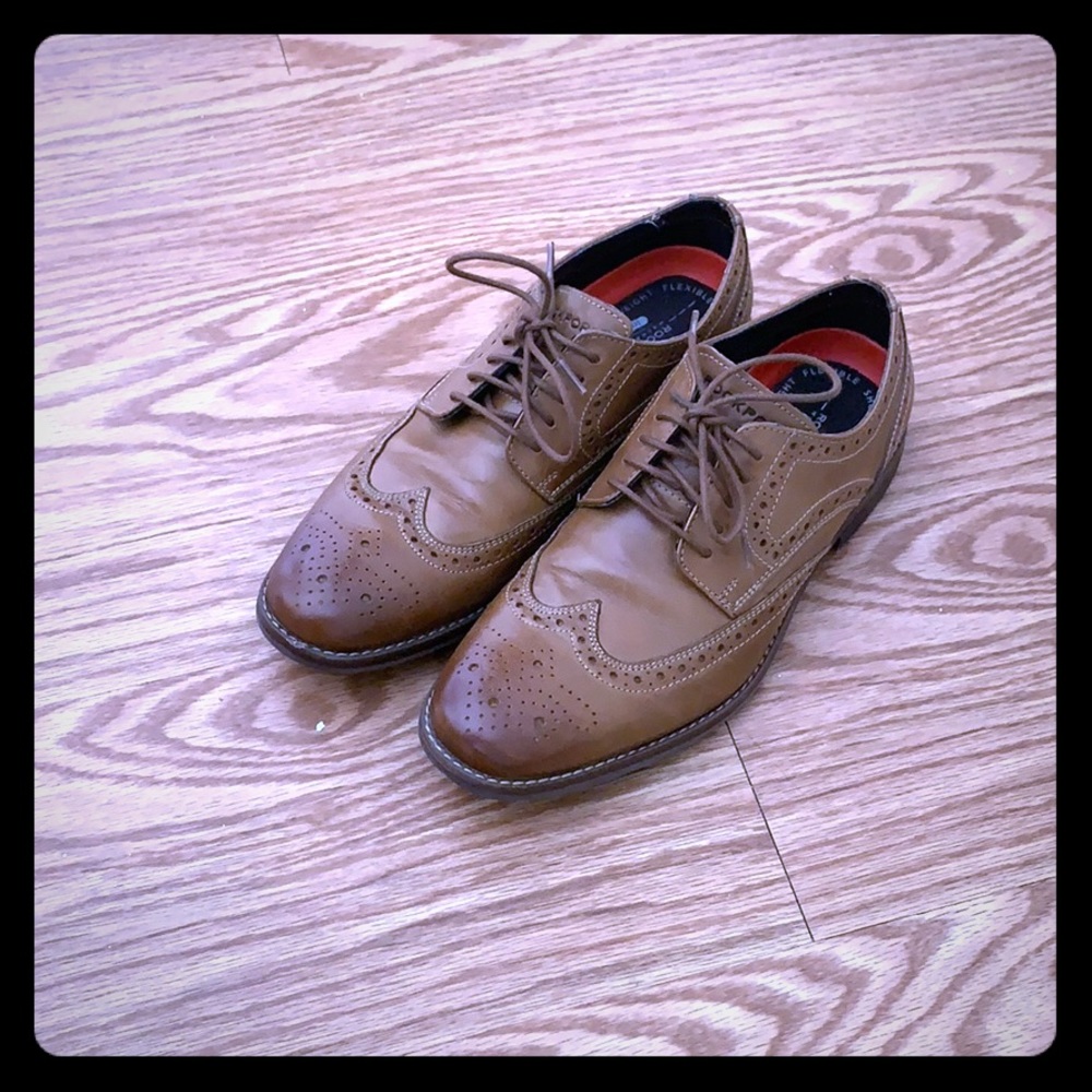 Brown Rockport dress shoe